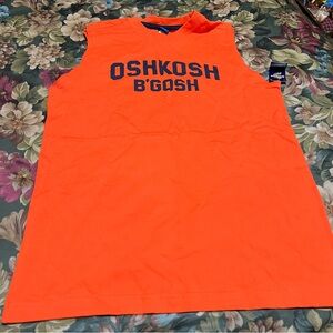 Oshkosh B’gosh Unisex Sleeveless Athletic Orange Shirt size 14/16 NWT